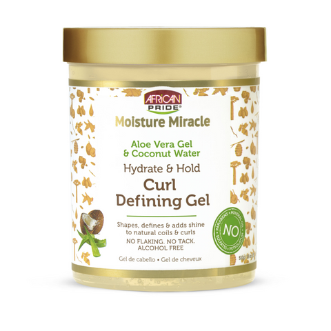AFRICAN PRIDE MOISTURE MIRACLE ALOE & COCONUT WATER CURL DEFINING GEL 510G