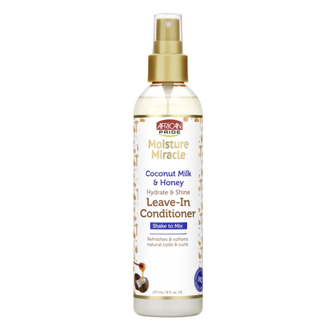 AFRICAN PRIDE MOISTURE MIRACLE COCONUT MILK & HONEY LEAVE-IN CONDITIONER 237ML