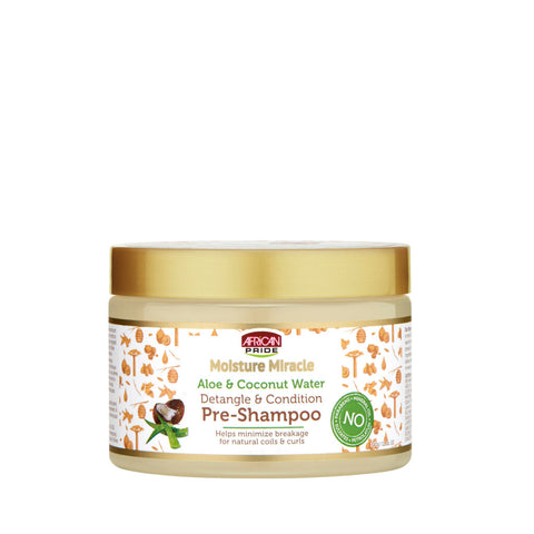 AFRICAN PRIDE MOISTURE MIRACLE ALOE & COCONUT WATER PRE-SHAMPOO 340G