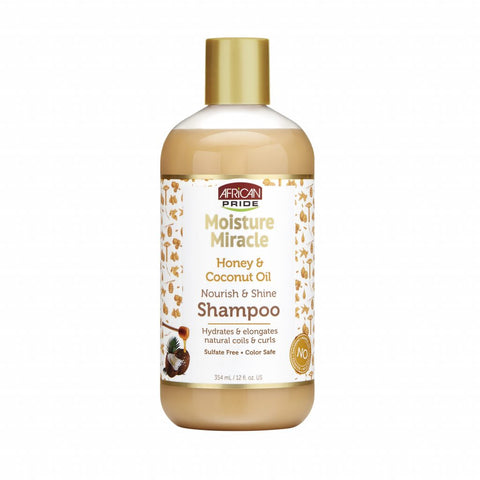 AFRICAN PRIDE MOISTURE MIRACLE HONEY & COCONUT OIL SHAMPOO 354ML