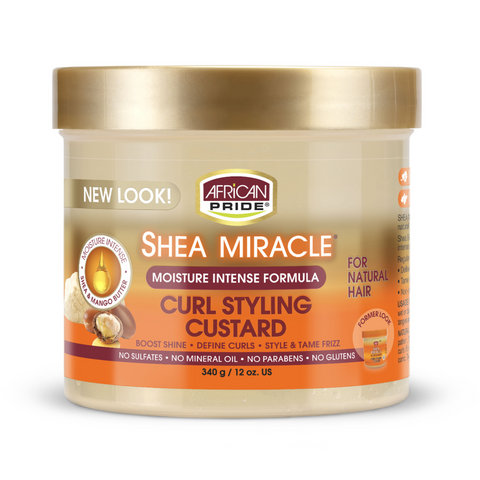 AFRICAN PRIDE SHEA BUTTER MIRACLE MOISTURE INTENSE CURL STYLING CUSTARD 340G
