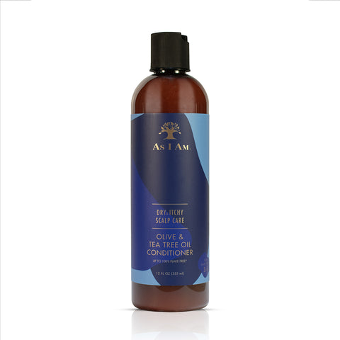 AS I AM DRY AND ITCHY SCALP CARE OLIVE AND TEA TREE OIL DANDRUFF CONDITIONER 355ML