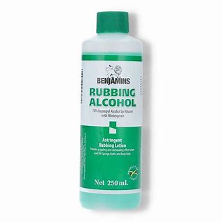 BENJAMINS RUBBING ALCOHOL WITH WINTERGREEN 250ML