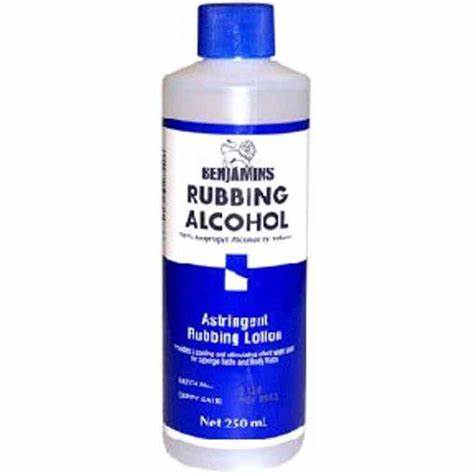 BENJAMINS RUBBING ALCOHOL WITH ISOPROPYL 250ML