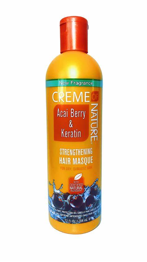 CREME OF NATURE ACAI BERRY AND KERATIN STRENGTHENING HAIR MASQUE 354ML