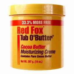 RED FOX TUB O BUTTER COCOA BUTTER MOISTURIZING CREAM 341G