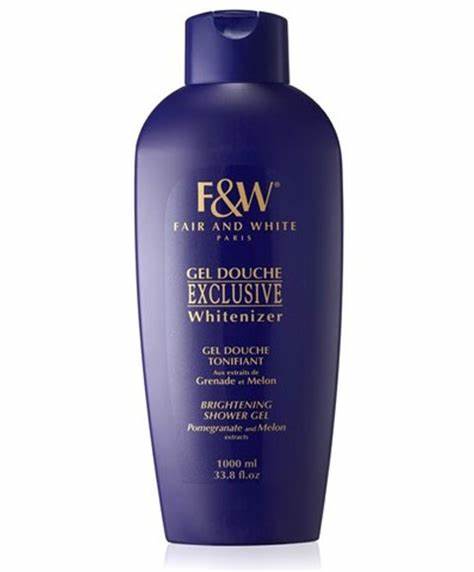 FAIR & WHITE EXCLUSIVE WHITENIZER BRIGHTENING SHOWER GEL POMEGRANATE & MELON EXTRACTS 1000ML