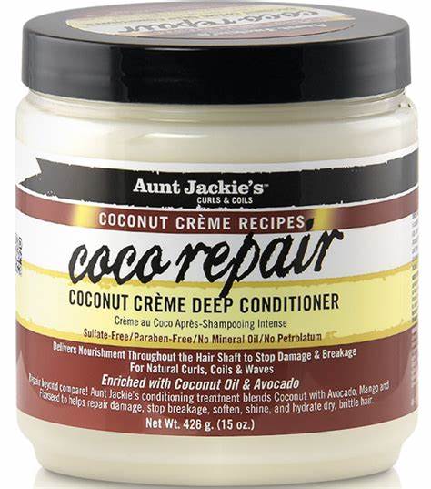AUNT JACKIES COCO REPAIR COCONUT CREME DEEP CONDITIONER 426G