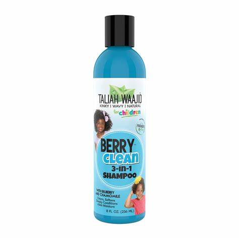TALIAH WAAJID KINKY WAVY BERRY CLEAN FOR CHILDREN 3 IN 1 SHAMPOO WITH BLUEBERRY AND CHAMOMILE 237ML