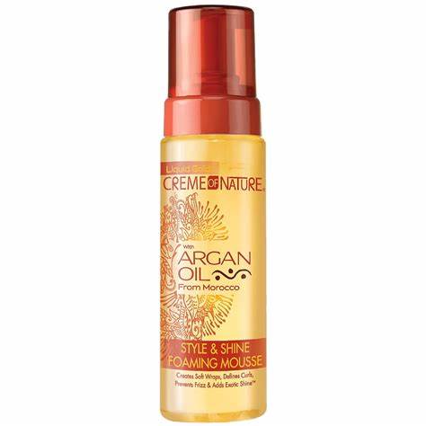 CREME OF NATURE ARGAN OIL STYLE & SHINE FOAMING MOUSSE 207ML