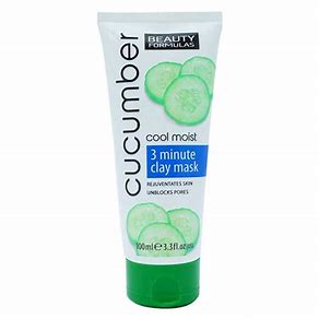 BEAUTY FORMULAS CUCUMBER COOL MOIST 3 MIN CLAY MASK 100ML