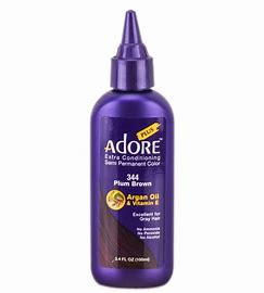 ADORE PLUS EXTRA CONDITIONING SEMI PERMANENT 344 COLOR PLUM BROWN 100ML