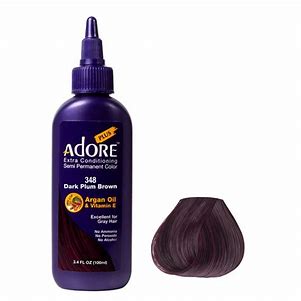 ADORE PLUS EXTRA CONDITIONING SEMI PERMANENT 348 COLOR DARK PLUM BROWN 100ML