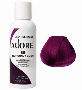 ADORE SHINING SEMI PERMANENT HAIR COLOR  85 BURGUNDY BLISS 118ML