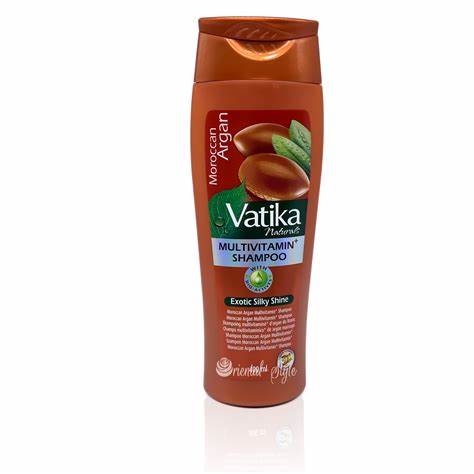 DABUR VATIKA MOROCON ARGAN EXOTIC SILKY SHINE MULTIVITAMIN PLUS SHAMPOO 400ML