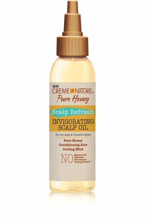 CREME OF NATURE PURE HONEY SCALP REFRESH INVIGORATING SCALP OIL 118ML