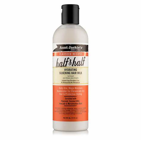 AUNT JACKIES HALF AND HALF HYDRATING SILKENING HAIR MILK 355ML