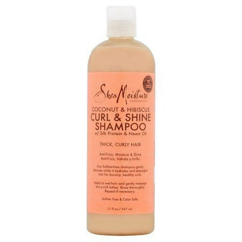 SHEA MOISTURE COCONUT & HIBISCUS CURL & SHINE SHAMPOO 473ML