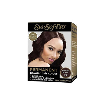 STA SOF FRO HAIR BLACK POWDER PERMANENT HAIR COLOR BROWN BLACK 75