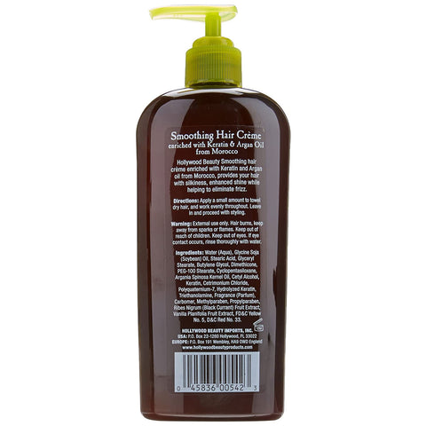 HOLLYWOOD BEAUTY SMOOTHING HAIR CREME WITH ARGAN OIL 355ML