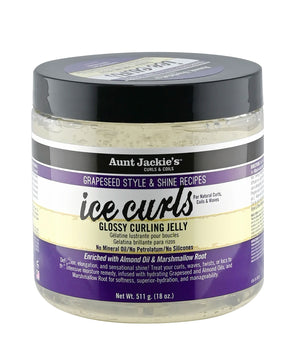 AUNT JACKIES CURLS AND COILS GRAPESEED STYLE AND SHINE ICE CURLS GLOSSY CURLING JELLY 511G
