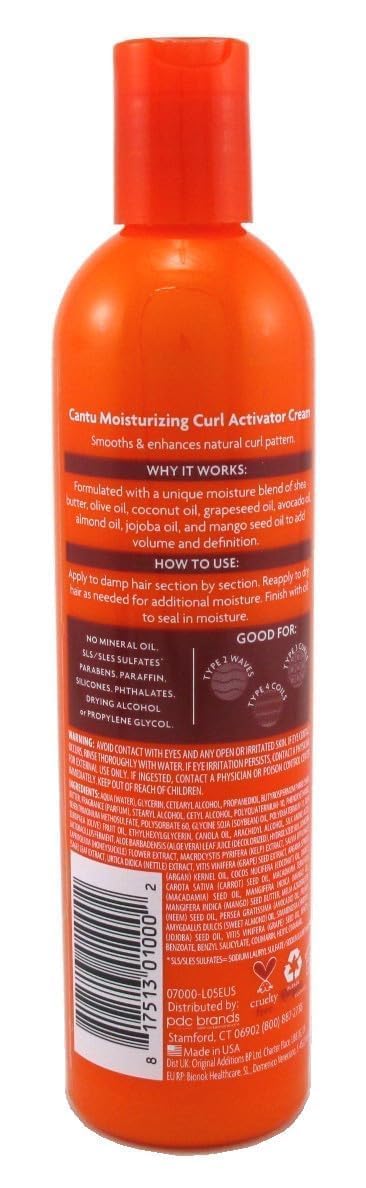 CANTU MOISTURIZING CURL ACTIVATOR CREAM WITH SHEA BUTTER FOR NATURAL HAIR 340G