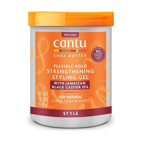 CANTU SHEA BUTTER STRENGTHENING STYLING GEL WITH JAMAICAN BLACK CASTOR OIL 524G