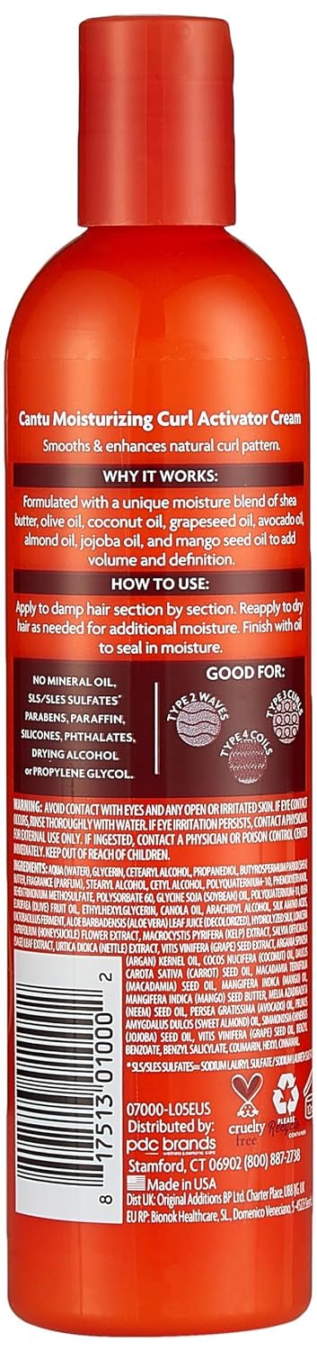 CANTU MOISTURIZING CURL ACTIVATOR CREAM WITH SHEA BUTTER FOR NATURAL HAIR 340G