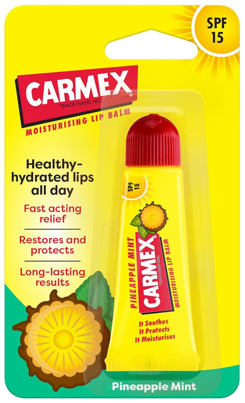 CARMEX MOISTURISING LIP BALM TUBE - PINEAPPLE MINT 10G