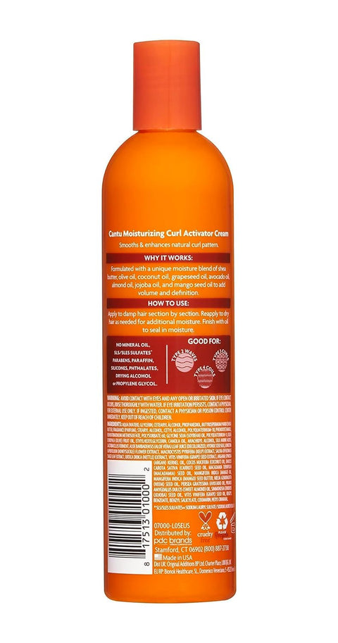 CANTU MOISTURIZING CURL ACTIVATOR CREAM WITH SHEA BUTTER FOR NATURAL HAIR 340G