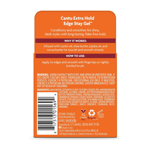 CANTU EXTRA HOLD EDGE STAY GEL WITH SHEA BUTTER 64G