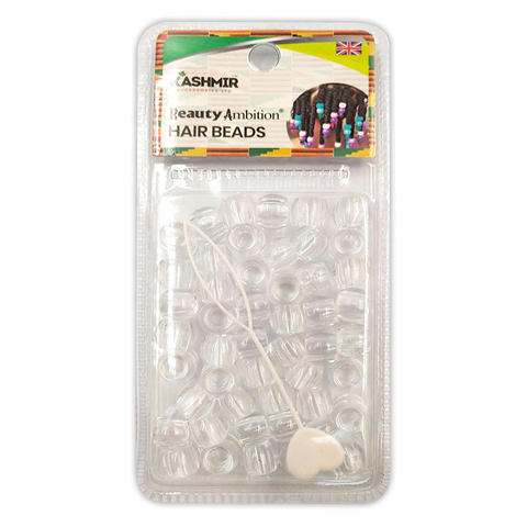 KASHMIR HAIR BEADS LARGE CLEAR 2171