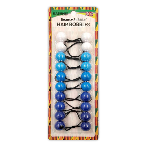 KASHMIR HAIR BOBBLES NEW BLUE MIX 2087