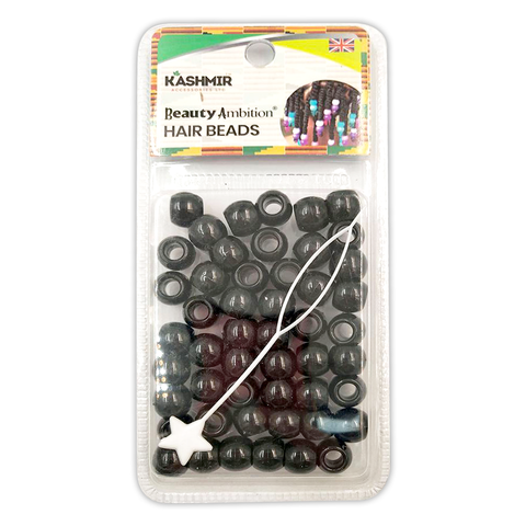 KASHMIR HAIR BEADS LARGE BLACK 2172