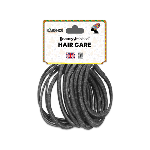 KASHMIR 12 NO METAL ELASTICS 3 SIZES BLACK 1021
