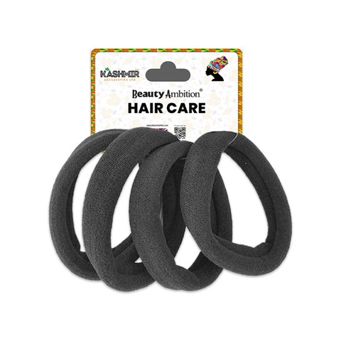 KASHMIR 4 LARGE JERSEY SOFT ELASTICS 8.5CM BLACK 1012