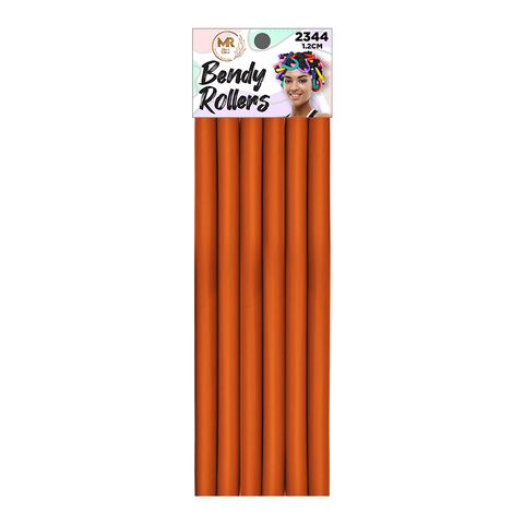 KASHMIR 6 BENDY ROLLERS 1.2CM ORANGE 2344