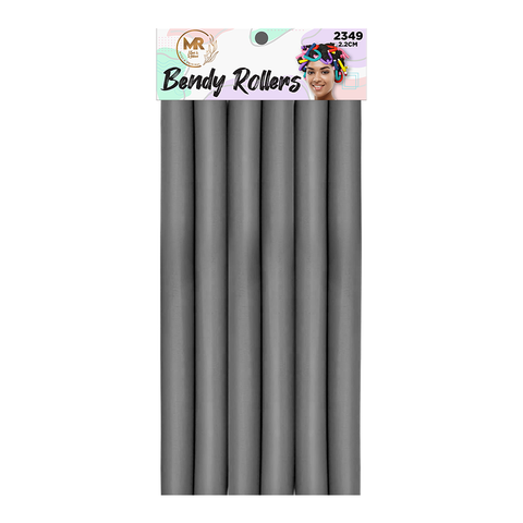 KASHMIR 6 BENDY ROLLERS 2.2CM GREY 2349
