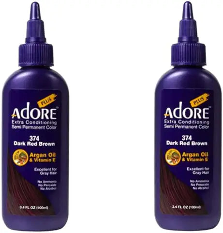 ADORE PLUS EXTRA CONDITIONING SEMI PERMANENT 374 COLOR - DARK RED BROWN 100ML