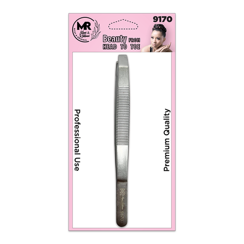 KASHMIR TWEEZER 5" STRAIGHT END FOR EYELASH SILVER 9170