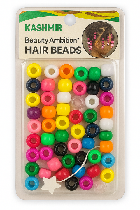 KASHMIR HAIR BEADS LARGE MIX 2186