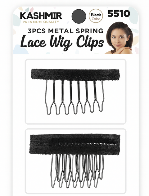 KASHMIR 3 METAL SPRING WITH LACE WIG CLIPS 5510