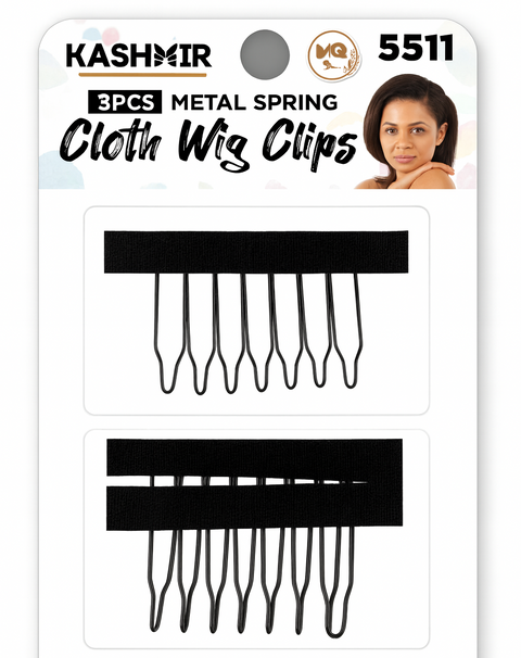 KASHMIR 3 METAL SPRING WITH CLOTH WIG CLIPS 5511