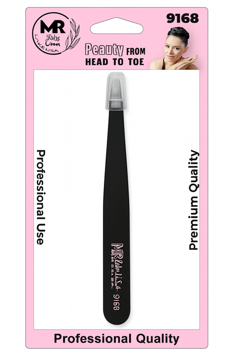 KASHMIR TWEEZER STRAIGHT END FOR EYELASH BLACK 9168