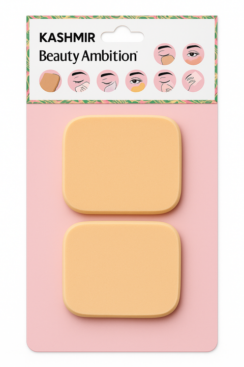 KASHMIR 2 SQUARE COSMETIC SPONGES 2418