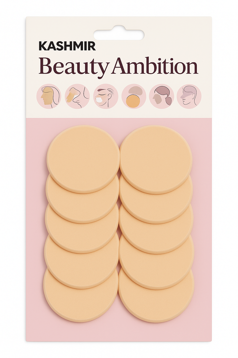 KASHMIR 8 ROUND COSMETIC SPONGES 2421