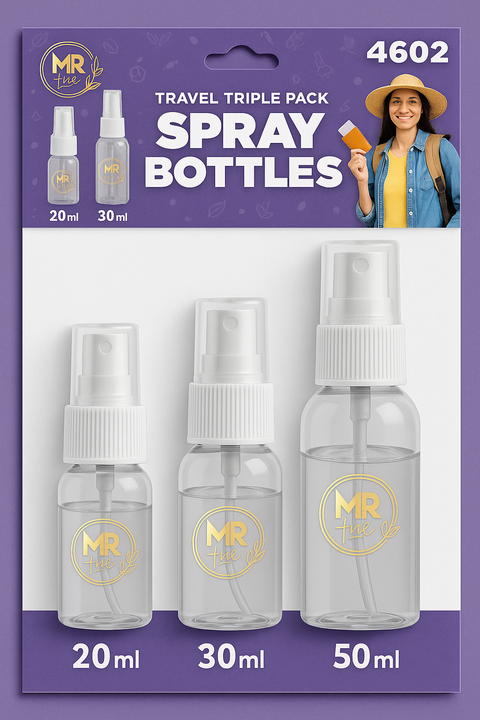 KASHMIR TRAVEL SPRAY BOTTLES TRIPLE 20ML, 4602