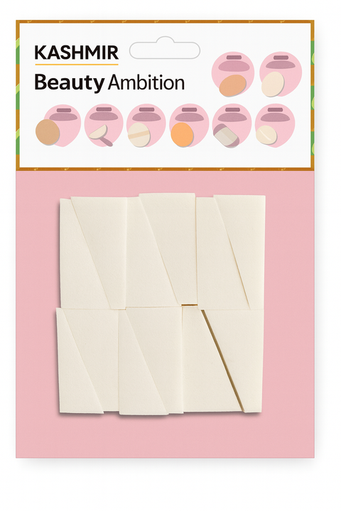 KASHMIR 12 MAKE UP WEDGES BEAUTY SPONGES KA2422