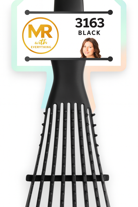 KASHMIR THE EZ DETANGLING MASSAGE BRUSH BLACK ON CARD 3163