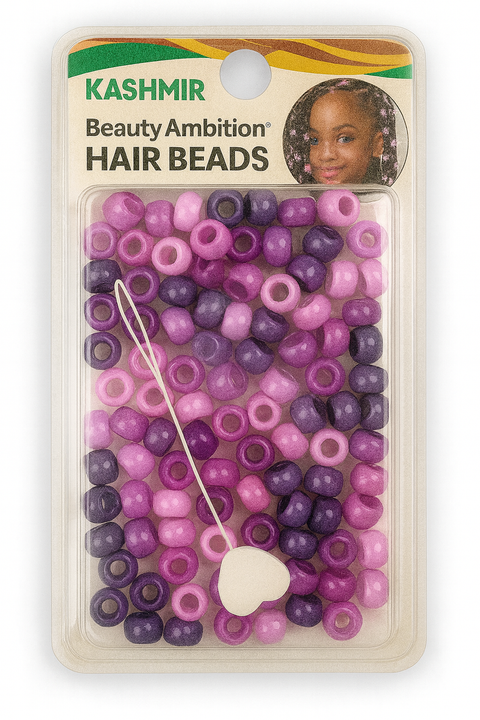 KASHMIR HAIR BEADS ROUND SMALL MIX 2113